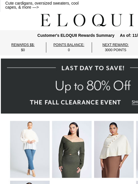 eloquii newsletter: New in: cozy It-knits