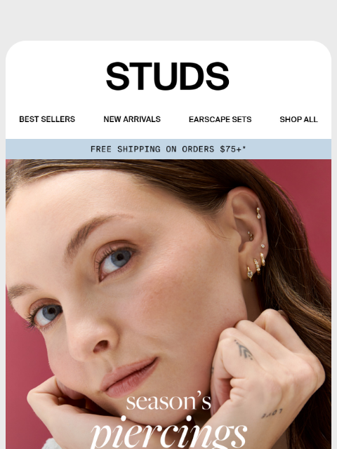 studs newsletter: Season’s Piercings 💝