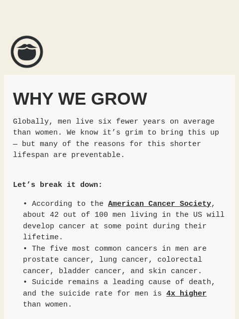 beardbrand newsletter: Why we grow
