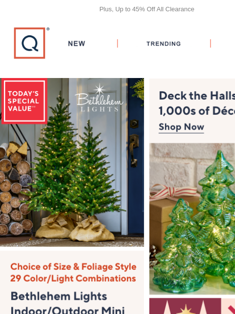qvcemail newsletter: Bethlehem Lights TSV® & 1,000s of Décor Deals