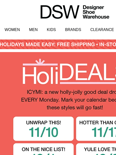 dsw newsletter: Mark your calendar 📅 deals are coming…