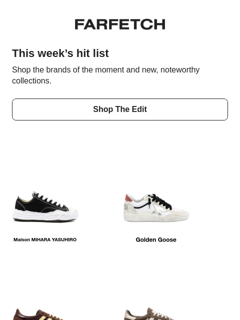 farfetch newsletter: What’s trending this week?