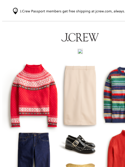 jcrew newsletter: New arrivals: your holiday style handbook