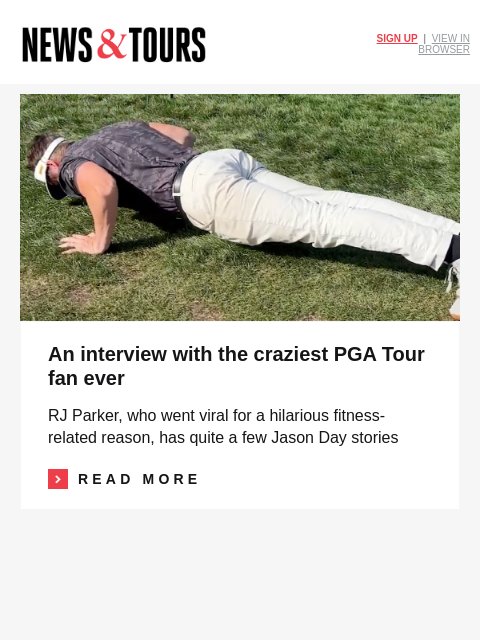golfdigest newsletter: A new look at Spieth's death-defying shot