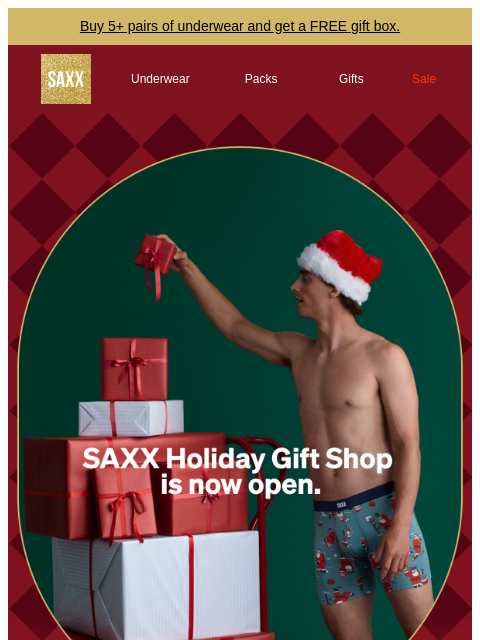 saxxunderwear newsletter: The Holiday Gift Guide is Here 🎁