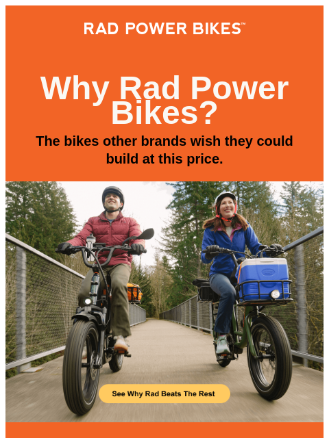 radpowerbikes newsletter: Built for everything, priced for everyone