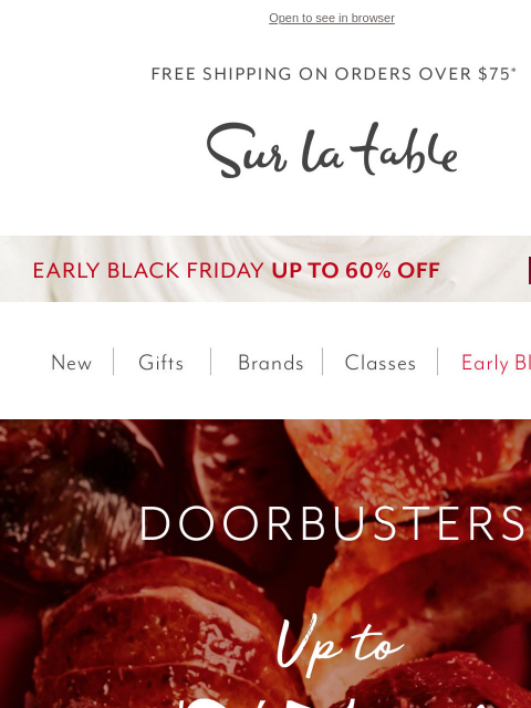 surlatable newsletter: The deals arrived early (and brought cookware)