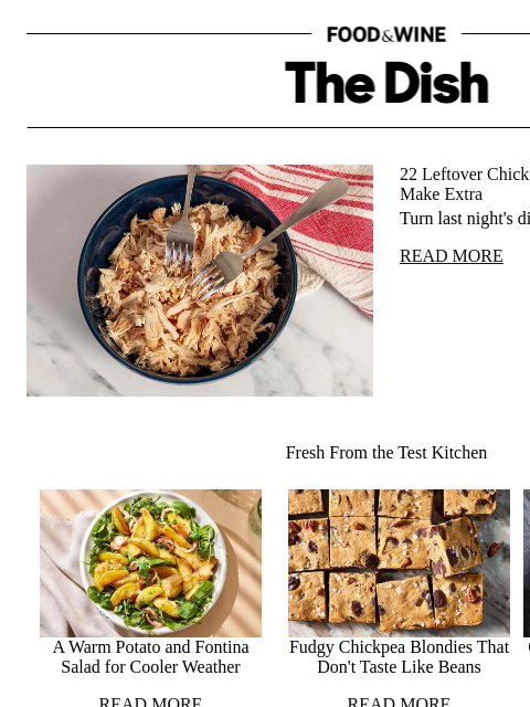 foodandwine newsletter: 22 Leftover Chicken Recipes So Good, You'll Make E...