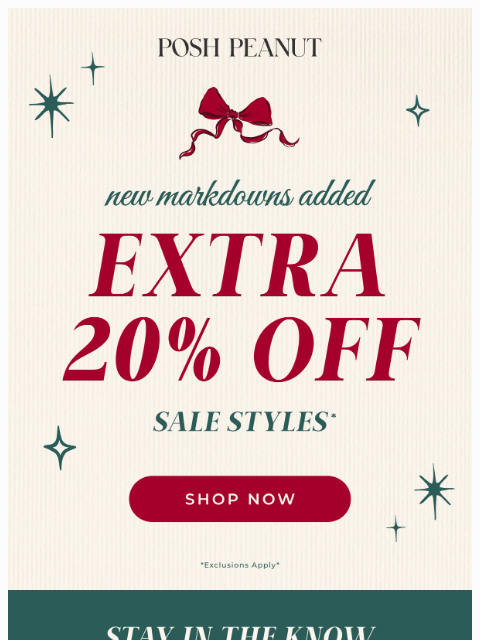 poshpeanut newsletter: 🤩 NEW Markdowns Just Added!