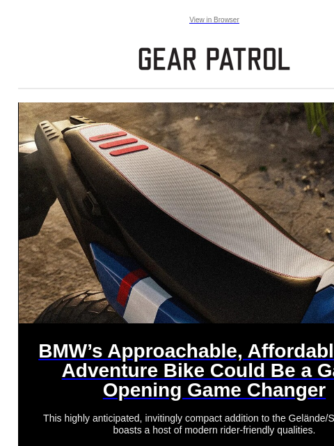 gearpatrol newsletter: BMW's New Adventure Bike Looks Like a Game Changer