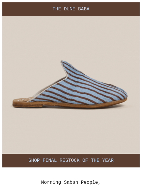 sabah newsletter: Our Best Selling Babas of 2025 🌊