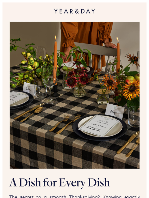 yearandday newsletter: Your Thanksgiving serving guide