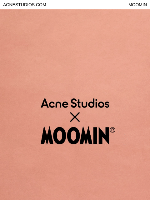 Shop the latest arrivals from the exclusive Acne Studios Face Moomin collaboration featuring a range of unisex garments and accessories. Now available online at acnestudios.com and in stores.