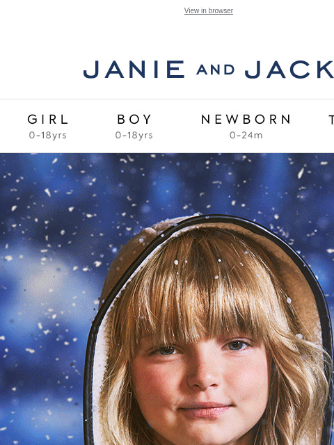 From The Land of Snow collection. View in browser Stores Janie and Jack Girl Boy Newborn Tween Janie and Jack Girl Boy Newborn Tween Girl Boy Newborn Girl Newborn Boy Accessories Sale Gift Services