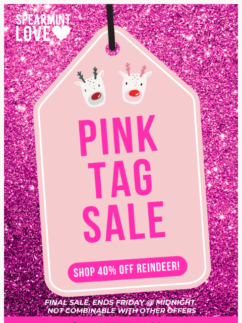 spearmintlove newsletter: 🔔 Sale Alert: 40% Off Reindeer Organic Cotton