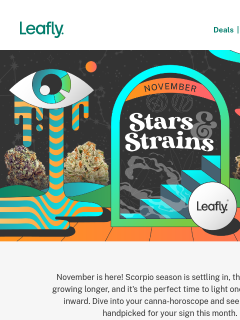 leafly newsletter: Your November weed horoscope is here! 🔮