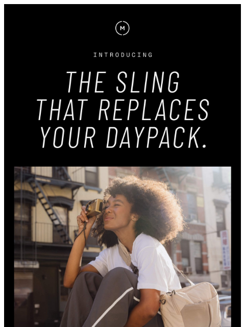 shopmoment newsletter: The Sling That Replaces Your Backpack