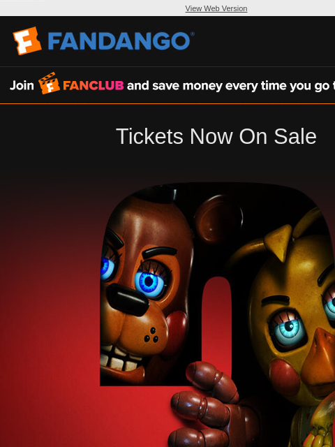 fandango newsletter: Get Tickets: Five Nights at Freddy’s 2