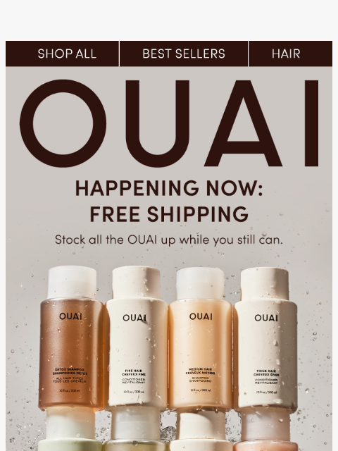 theouai newsletter: Your order ships free (but not for long)