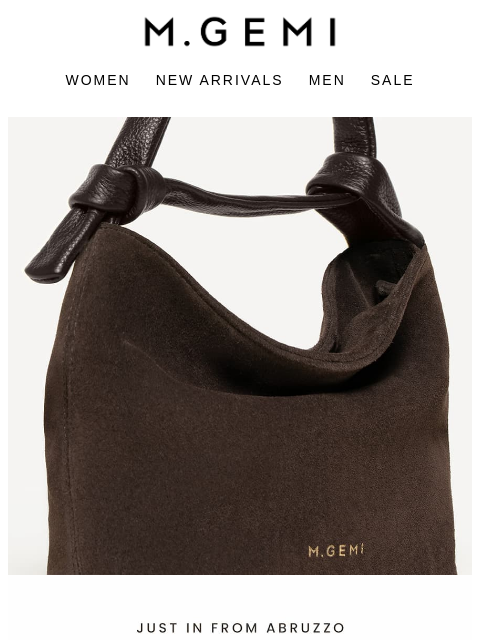 mgemi newsletter: A New Chocolate Suede Bag