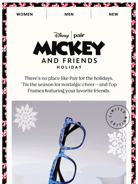 paireyewear newsletter: Disney Mickey & Friends Holiday❄️🎁🎄