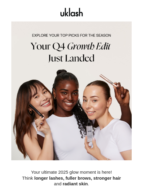 uklash newsletter: 📈✨ ALERT:, your curated Q4 growth edit is here