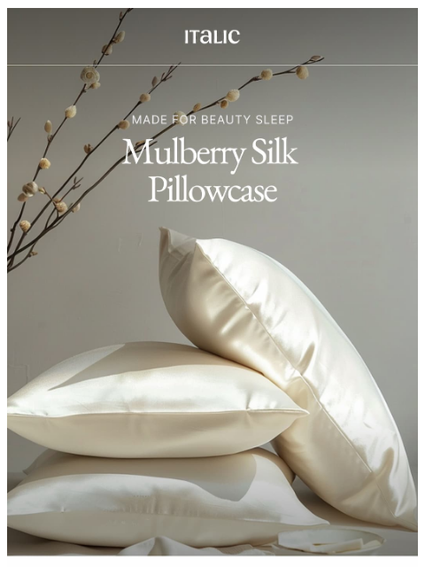 italic newsletter: Back by Popular Demand: 100% Silk Pillowcases
