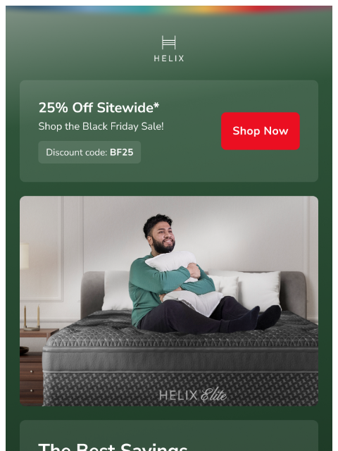helixsleep newsletter: Secure your Black Friday discount