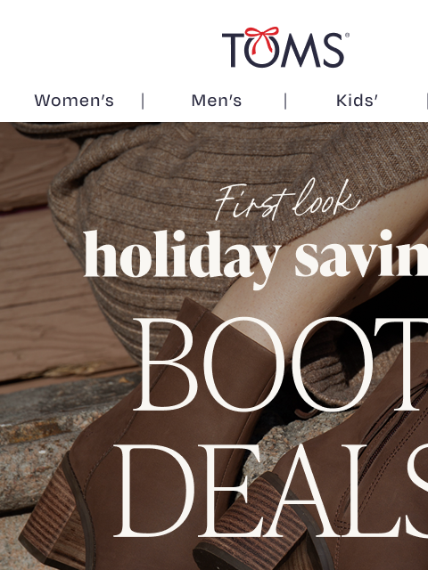 toms newsletter: Bonus Boot Savings! Take 45% Off the Evelyn
