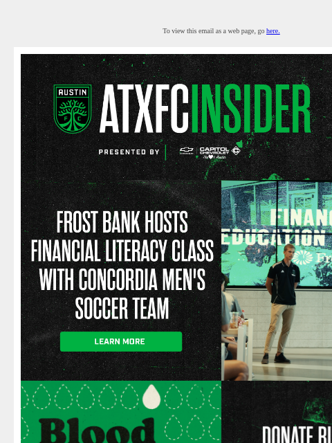 austinfc newsletter: ATXFC Insider: Class In Session, Blood Drive & Mor...
