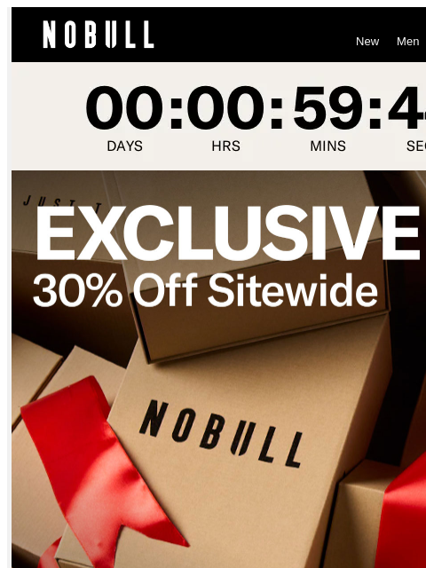 nobullproject newsletter: Few Hours Left—30% Off Sitewide