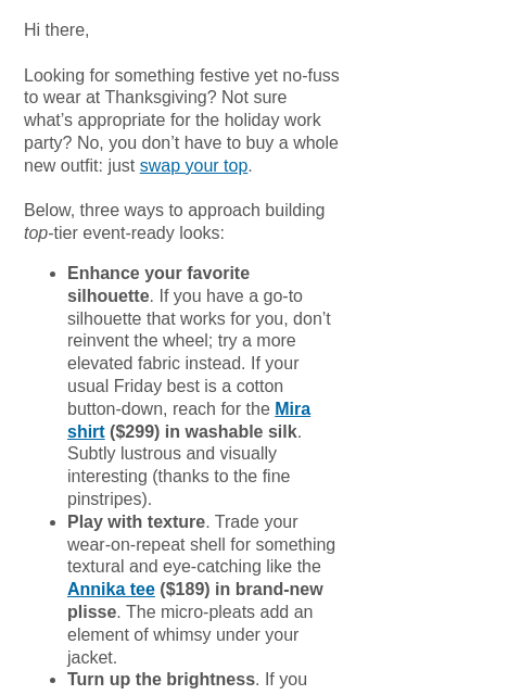 mmlafleur newsletter: Styling Made Simple: Occasion Edition