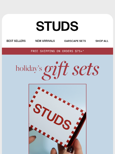 studs newsletter: NEW! Holiday-exclusive gift sets 🎀