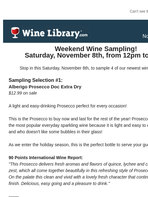 winelibrary newsletter: Sample 4 of our top new releases this Saturday fro...