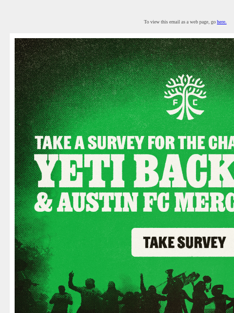 austinfc newsletter: Win a YETI Backpack and Austin FC Merchandise