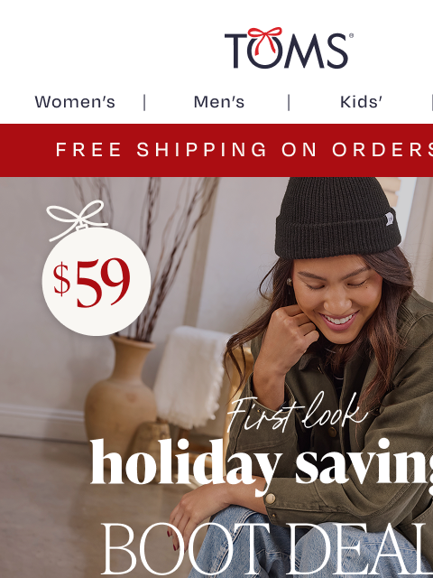 toms newsletter: Extra Savings on the Casey Boot—Just $59!