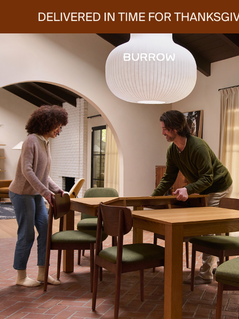 burrow newsletter: Get It By Thanksgiving