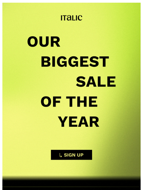 italic newsletter: Something Big Is Coming