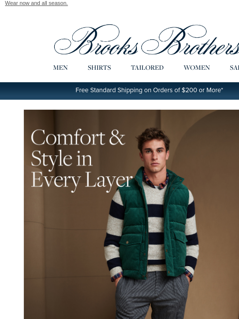 brooksbrothers newsletter: Layered perfection