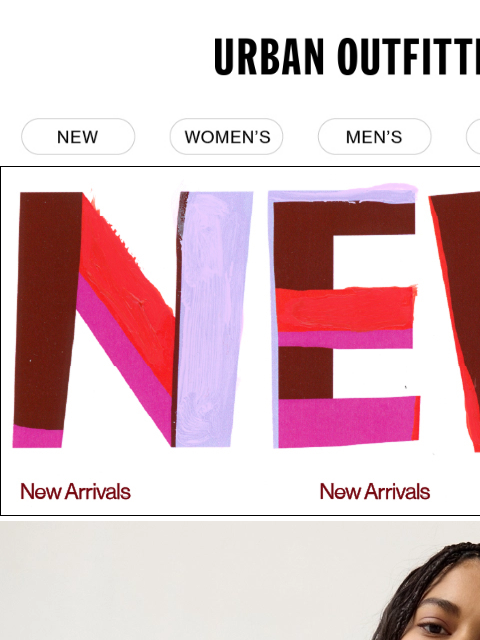 urbanoutfitters newsletter: did someone say NEW ARRIVALS