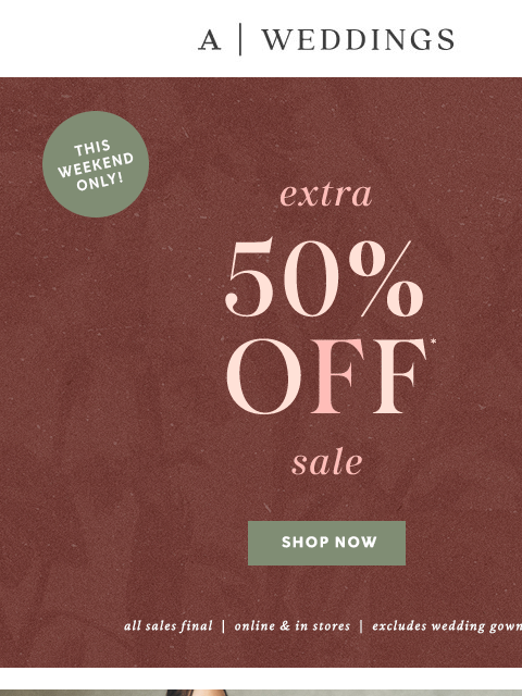 anthropologie newsletter: extra 50% off sale >>>>