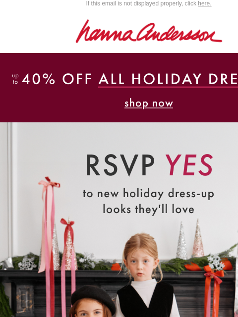 hannaandersson newsletter: RSVP Yes 💌