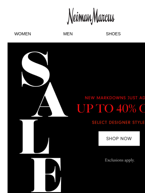 neimanmarcus newsletter: Stock up for winter with new sale arrivals up to 4...