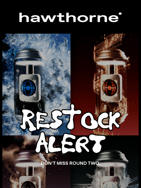 hawthorne newsletter: Our sold-out cologne is back 🔥