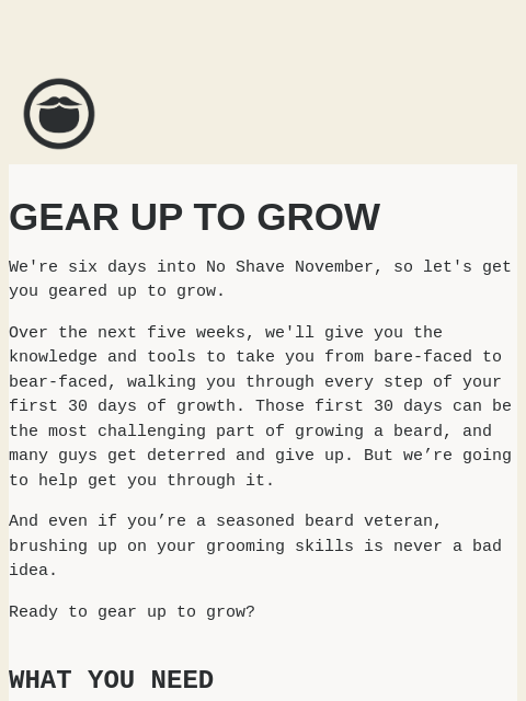 beardbrand newsletter: From bare-faced to bear-faced