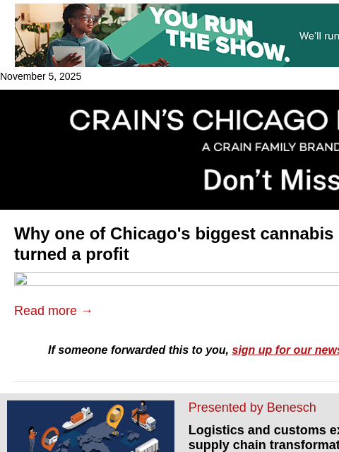 crainalerts newsletter: Verano's quest for profitability