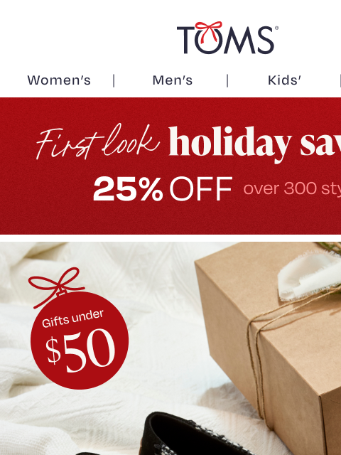 toms newsletter: Great Gifts Under $50