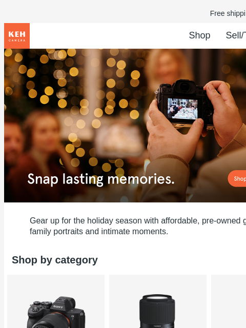 Today's moments, tomorrow's memories — capture it all with affordable portrait camera gear. Free shipping on orders $75+ KEH logo Shop Sell/Trade Blog Shop portrait lenses Gear up for the