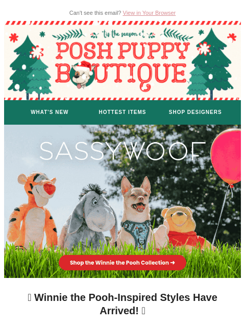 poshpuppyboutique newsletter: Sweet as Hunny 🍯 The Winnie the Pooh Collection I...