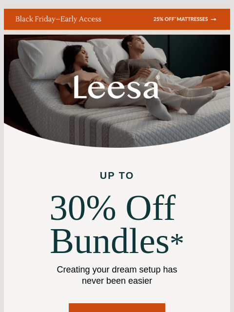 leesasleep newsletter: Build your dream setup, now up to 30% off*
